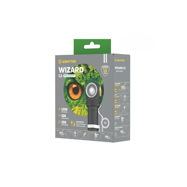 Ліхтар Armytek Wizard C2 Marnet USB White (F08901C) - зображення 5