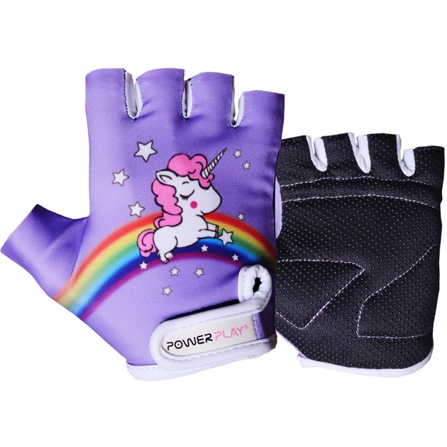 Велорукавиці PowerPlay 001 Єдиноріг Фіолетові S (001_Purple_S) - picture 1