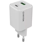 Зарядний пристрій Canyon CU45AC GaN 45W 1xPD 1xQC EU White (CNS-CUW45AC) - зменшене зображення 1