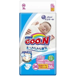Підгузки GOO.N 1,8-3 кг Розмір Sss унісекс 36 шт (853519) зображення 1