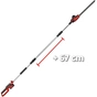 Кущоріз Einhell телескопічний GC-HH 18/45 Li T - Solo PX, 18V, 450м, 3.5кг (без АКБ та ЗП) (3410585) - уменьшенное изображение 7