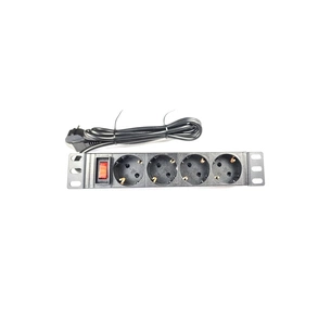Силовий блок 10" 1U, 4xSchuko, кабель 1.8м, вилка Schuko, алюм. корпус Eserver (WT-2316A) изображение 1