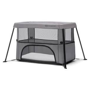 Ліжечко Kinderkraft манеж 2 в 1 Movi Grey (5902533918447) зображення 1
