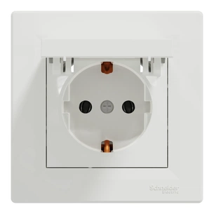 Розетка Schneider Electric ASFORA з кришкою, біла (EPH3100121) изображение 1