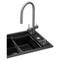 Мийка кухонна GRANADO Royal Artes black shine (+ подрібнювач Algar 1000 + змішувач Ferrol inox + дозатор Redondo inox (ksg1301) - зменшене зображення 2