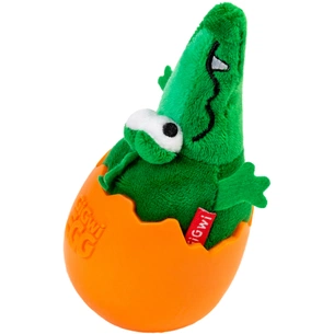 Іграшка для собак GiGwi EGG Крокодил-неваляшка з пищалкою 14 см (2319) зображення 1