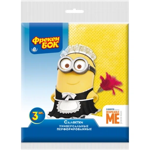 Серветки для прибирання Фрекен БОК Minions віскозні перфоровані 3 шт. (4823071641714) зображення 1