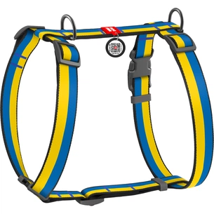 Шлея для собак WAUDOG Nylon з QR паспортом анатомічна "Colors of freedom" XS (319-4020) зображення 1