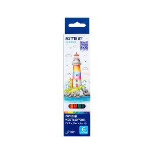Олівці кольорові Kite Classic 6 кольорів (K-050) зображення 1
