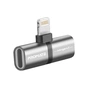 Перехідник Lightning M to 2xLightning F Audiо + Charge Promate (ihinge-lt.grey) - уменьшенное изображение 1