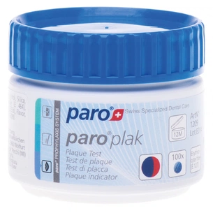Таблетки для індикації зубного нальоту Paro Swiss plak 2-кольорові 100 шт. (7610458012093) зображення 1