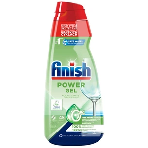 Гель для миття посуду в посудомийці Finish Power All in One Gel 0% 900 мл (5908252000036) зображення 1