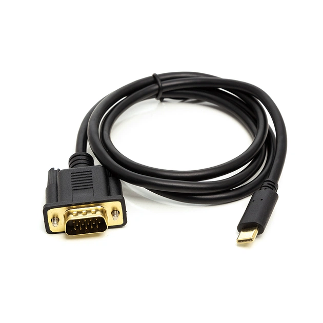Перехідник USB Type-C 3.1 (M) to VGA (M) 1.0m PowerPlant (CA912117) - зображення 1