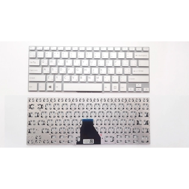 Клавіатура ноутбука Sony SVF14E (Fit 14E Series) серебро без рамки UA (A43794) - зображення 1