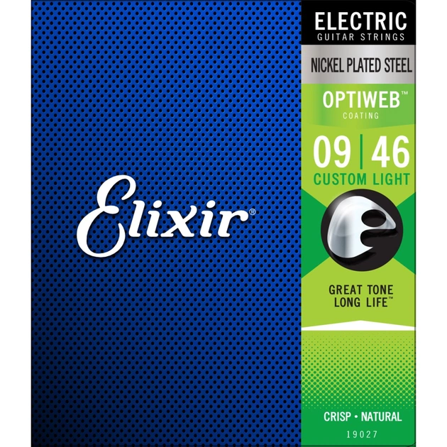 Струны для гитары Elixir 19027 Optiweb Nickel Plated Steel Custom Light (09-46) (283942) - изображение 1