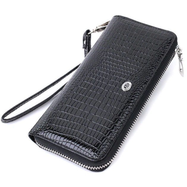 Гаманець ST Leather З натуральної шкіри Чорний (22678) - зображення 1