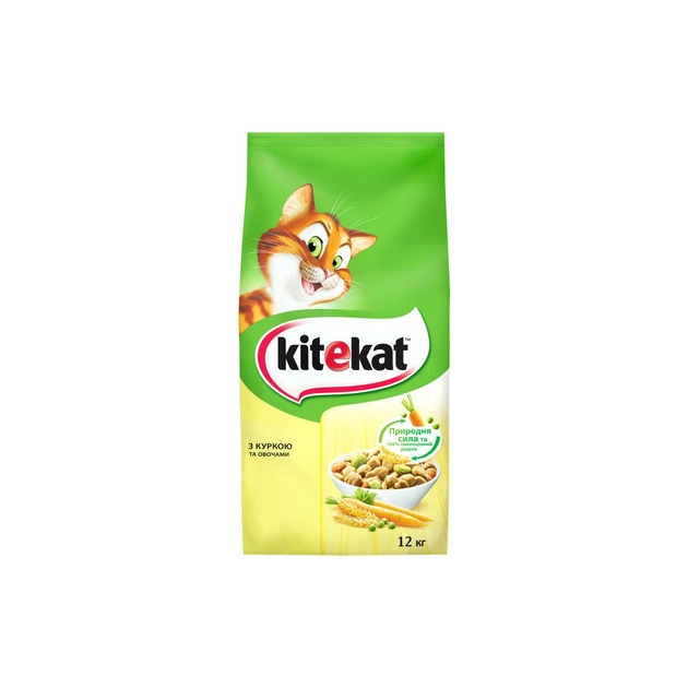 Сухой корм для кошек Kitekat Курица с овощами 12 кг (5900951013072) - изображение 1
