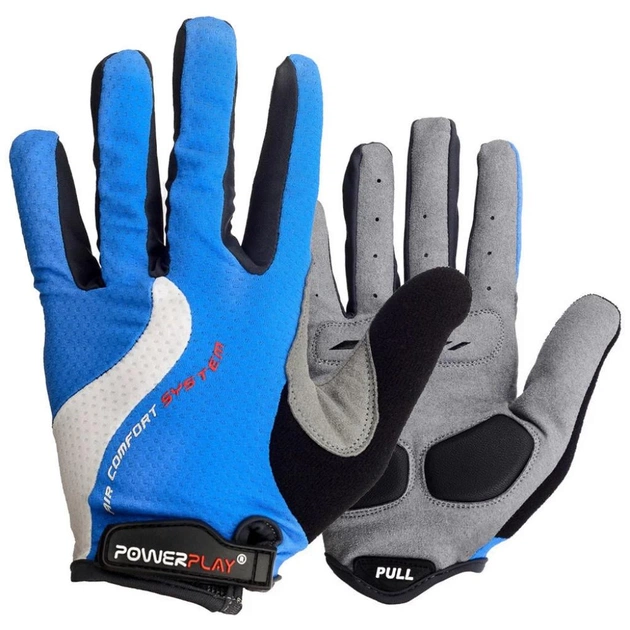 Велорукавиці PowerPlay 6554 Blue S (6554A_S_Blue) - изображение 1
