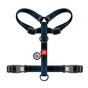 Шлея для собак WAUDOG Nylon Mono анатомічна H-подібна з QR паспортом, пластиковий фастекс, S чорна (54561) - зменшене зображення 2