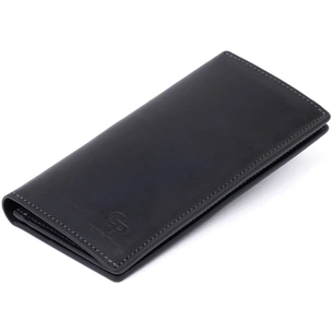 Гаманець Grande Pelle На магнітній кнопці Чорний (11313) зображення 1