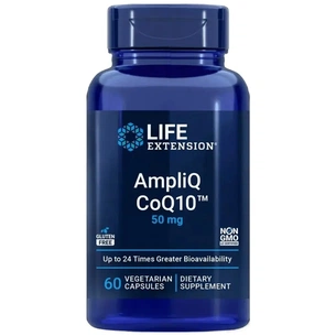 Витаминно-минеральный комплекс Life Extension Коэнзим Q10, 50 мг, AmpliQ CoQ10, 60 вегетарианских капсул (LEX25536) изображение 1
