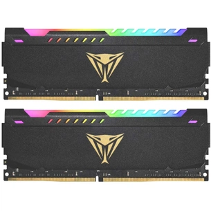 Модуль пам'яті для комп'ютера DDR4 16GB (2x8GB) 3200 MHz Viper Steel RGB Black Patriot (PVSR416G320C8K) зображення 1