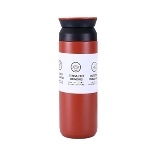 Термос Merlion Travel Tumbler 500 мл, подвійна кришка, червоний (SUS-304-500Red) зображення 1