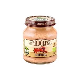 Дитяче пюре Rudolfs Телятина з 6 місяців 120 г (4751017940808) зображення 1