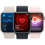 Смарт-годинник Apple Watch Series 9 GPS 41mm Silver Aluminium Case with Storm Blue Sport Band - S/M (MR903QP/A) - зменшене зображення 7