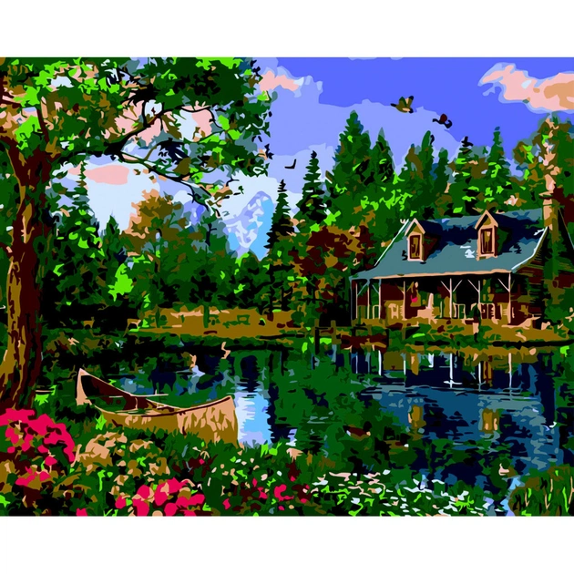 Картина по номерам ZiBi ART Line Будиночок у лісі 40*50 см (ZB.64100) - зображення 1