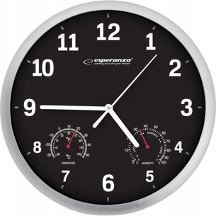 Настінний годинник Esperanza Wall Clock Lyon 25см Black (EHC016K) зображення 1