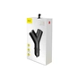 Зарядний пристрій Baseus Y type dual USB-A Black (CCALL-YX01) - зменшене зображення 3