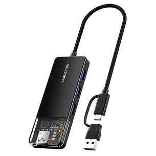 Концентратор Cabletime USB C/A - 4 Port USB 3.0, 5Gbps, 0.15 m (CB05B) зображення 1