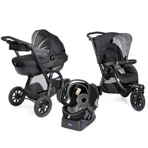 Коляска Chicco 3 в 1 Trio Active3 Top Чорна (79270.51) зображення 1
