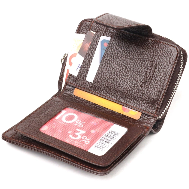 Портмоне Canpellini З натуральної шкіри флотар Коричневе (21600) - picture 7