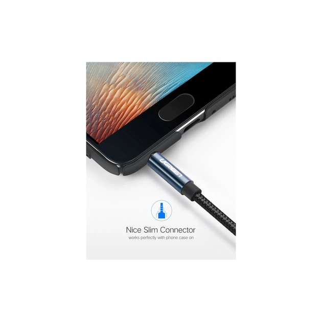 Кабель мультимедійний 3.5mm M to 3.5mm F 2.0m AV118 blue Ugreen (40675) - зображення 6