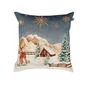 Наволочка Прованс гобеленова Блакитне сяйво 45х45см Олень (4823093450196) - зменшене зображення 1