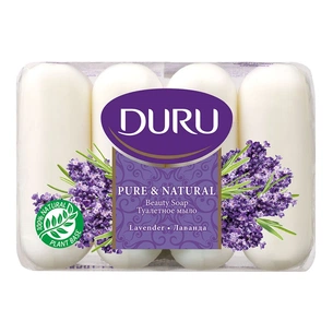 Тверде мило Duru Pure & Natural Лаванда 4 х 85 г (8690506429348) зображення 1