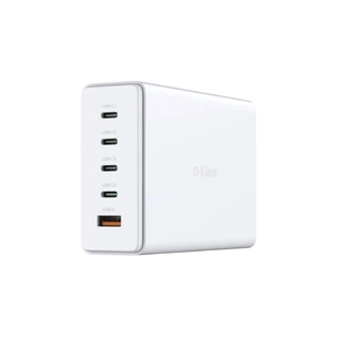Зарядний пристрій D-Link 4xUSB-C + 1xUSB PD240W GaN white (DCF-241) зображення 1