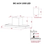 Витяжка кухонна Perfelli BIC 6654 I 1000 LED - зменшене зображення 10