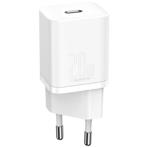 Зарядний пристрій Baseus Super Si Quick Charger 1C 20W EU White (CCSUP-B02) зображення 1