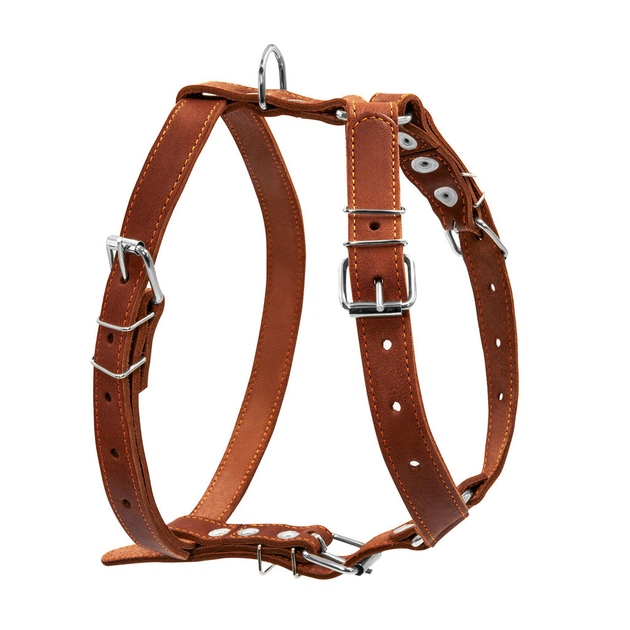 Шлей для собак Collar одинарная для средних пород Ш 25 мм А:49-68 см В:68-80 см коричневая (06386) - изображение 1