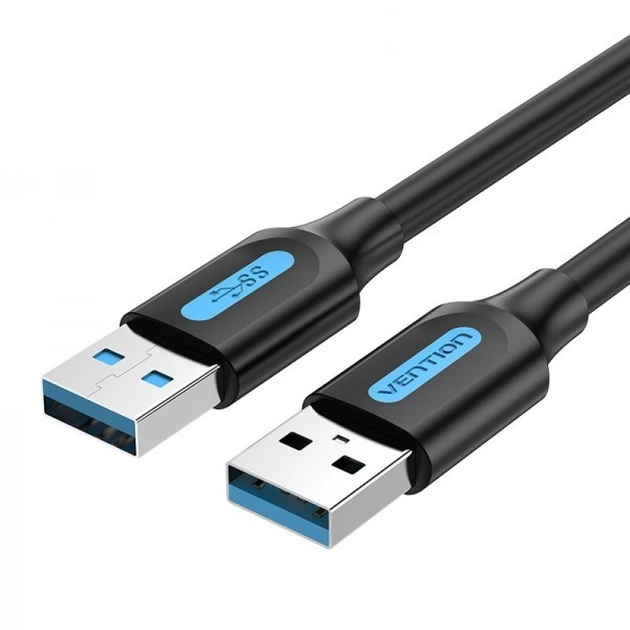 Кабель Vention USB - USB V 3.0 (M/M), 1.5 м, Black (CONBG) - изображение 1