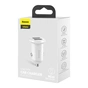 Автомобільний зарядний пристрій Baseus Grain Pro 4.8A 2USB White (CCALLP-02) - зменшене зображення 6