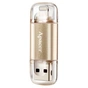 USB флеш накопичувач Apacer 16GB AH190 Gold USB 3.1/Lightning (AP16GAH190C-1) - зменшене зображення 3