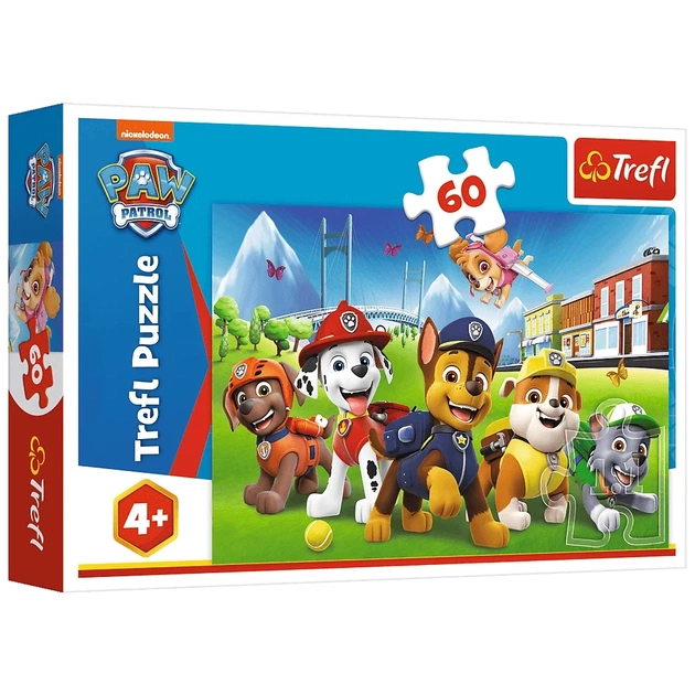 Пазл Trefl Paw Patrol Щенячий патруль на траве 60 элементов (5900511173758) - изображение 1