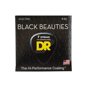 Струни для гітари DR Strings Black Beauties Electric - Light 7-String (09-52) (BKE7-9) зображення 1
