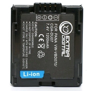 Акумулятор до фото/відео Extradigital Panasonic VW-VBD070, CGA-DU07 (BDP2581) зображення 1