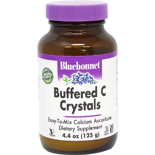 Вітамін Bluebonnet Nutrition Буферизований Вітамін С у Кристалах, Buffered C Crystals, 4,4 унції (BLB0544) - изображение 1