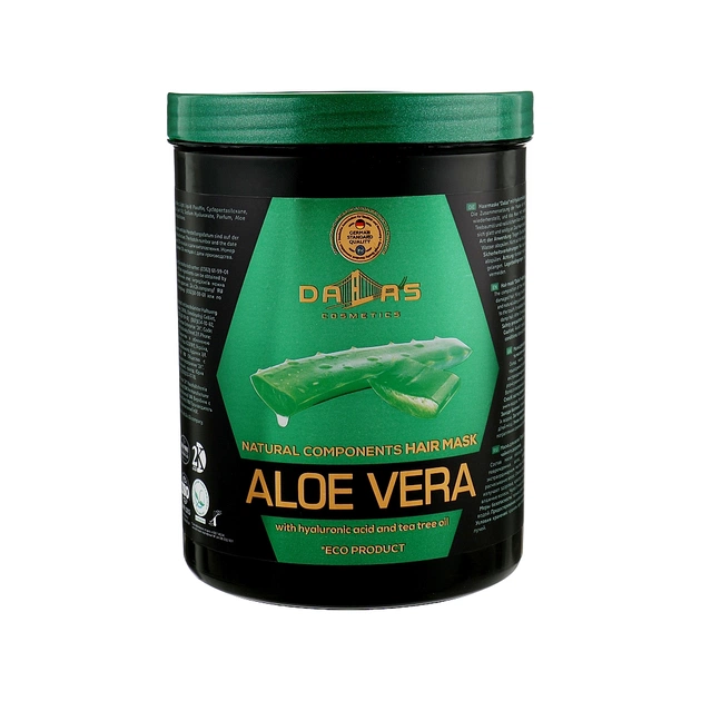 Маска для волосся Dalas Aloe Vera з гіалуроновою кислотою, натуральним соком алое й олією чайного дерева 1000 мл (4260637729149) - зображення 1